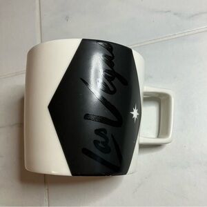 Starbucks black white blue mug. Las Vegas. EUC!